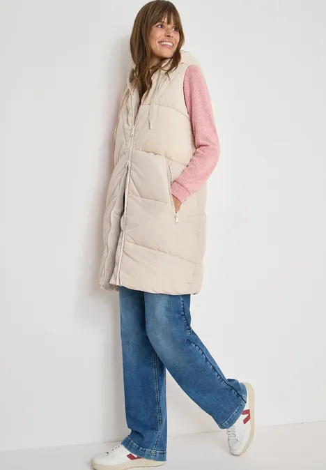 Cordmix Puffer Weste teddy vanilla white