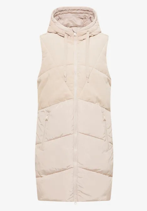 Cordmix Puffer Weste teddy vanilla white