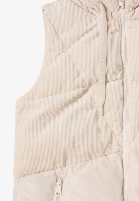 Cordmix Puffer Weste teddy vanilla white