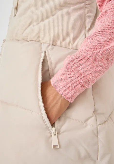 Cordmix Puffer Weste teddy vanilla white