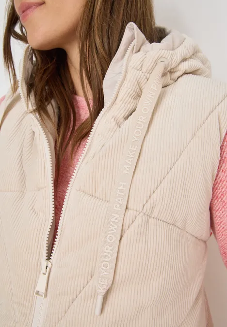 Cordmix Puffer Weste teddy vanilla white