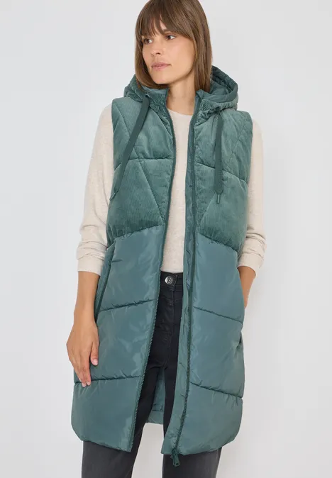 Cordmix Puffer Weste ice hill green