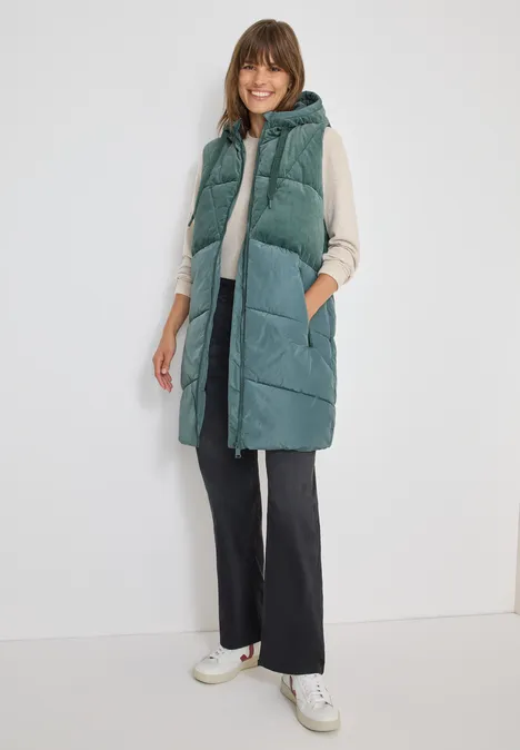 Cordmix Puffer Weste ice hill green