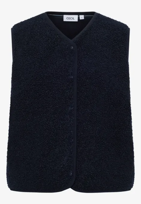 Gilet en optique laine urban dark blue