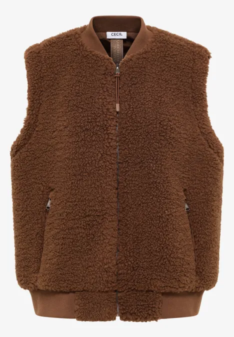 Teddy Weste mocha caramel