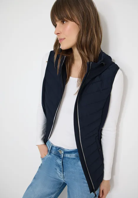 Hoodie vest blue navy