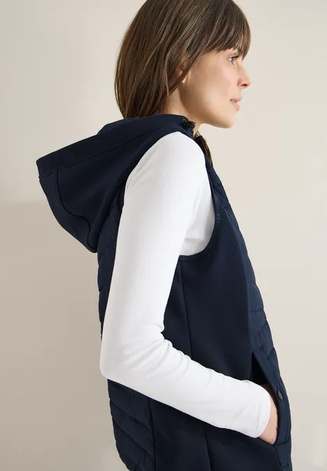 Hoodie vest blue navy
