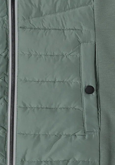 Hoodie vest kelp green