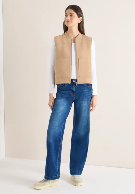 Blouson Weste golden camel