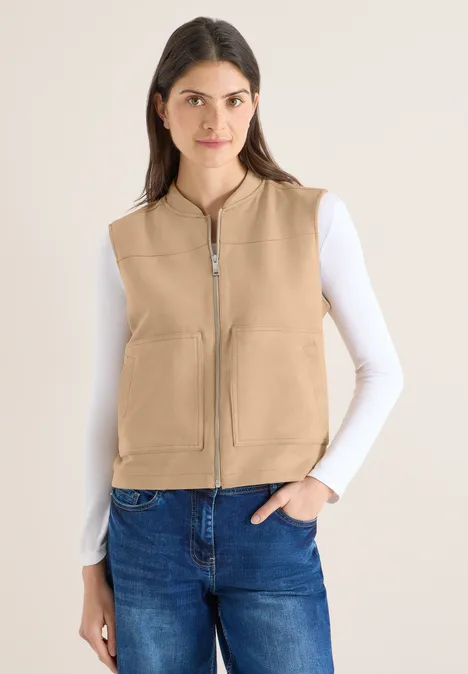Blouson Weste golden camel