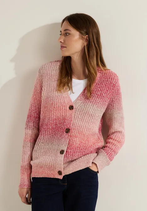 Cardigan mit Farbverlauf casual red