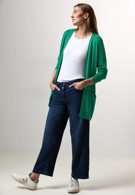 Offener Cardigan malachite green