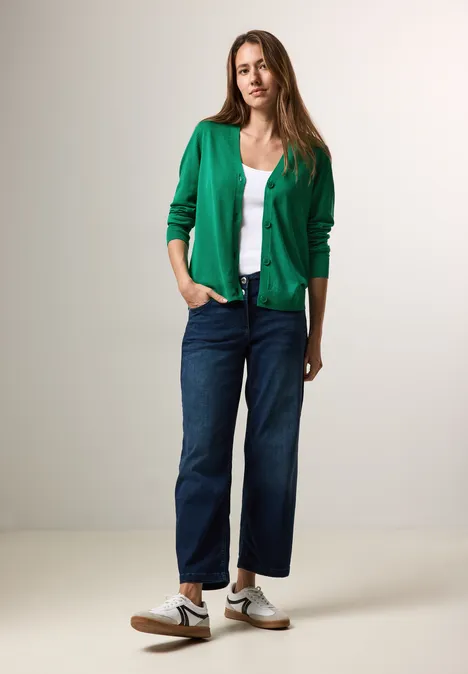 Feinstrickcardigan malachite green