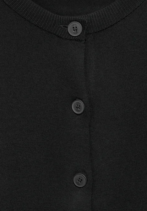 Cardigan mit Rundhals Black
