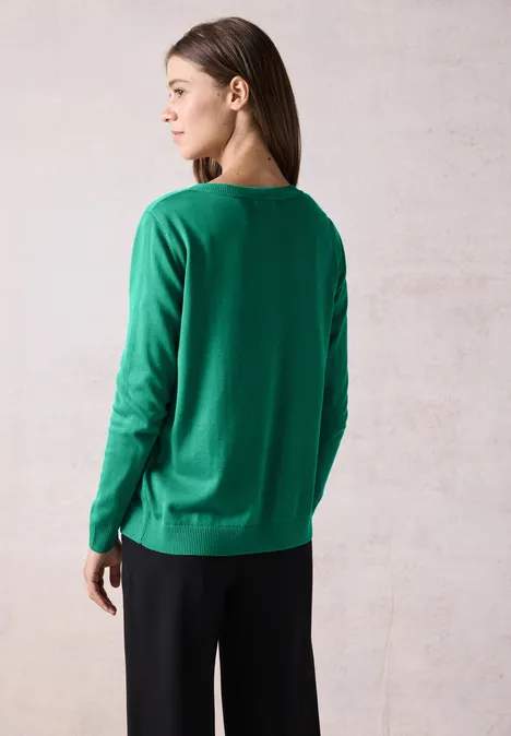 Cardigan mit Rundhals malachite green