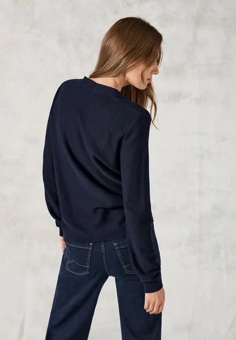 Struktur-Cardigan universal blue