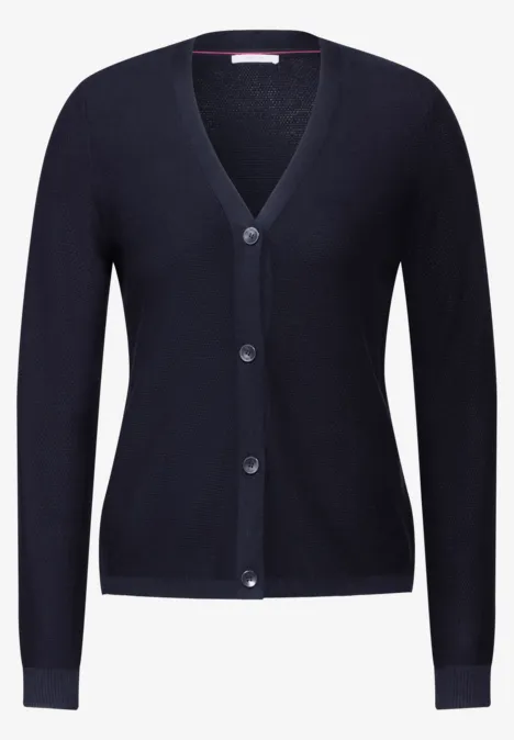 Struktur-Cardigan universal blue