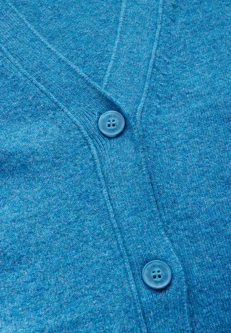 Cardigan mit Knopfleiste aqua melange