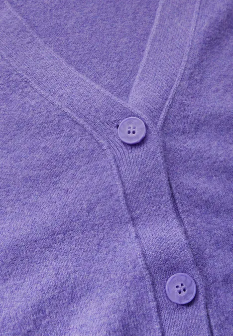 Cardigan mit Knopfleiste lilac melange