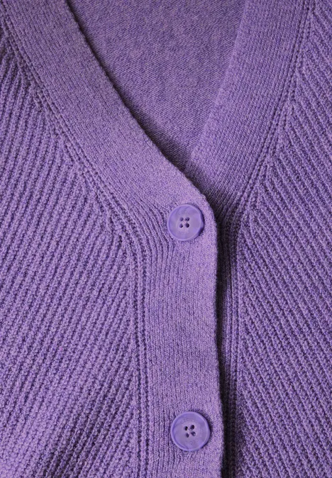 Strukturmix Cardigan gentle lilac melange
