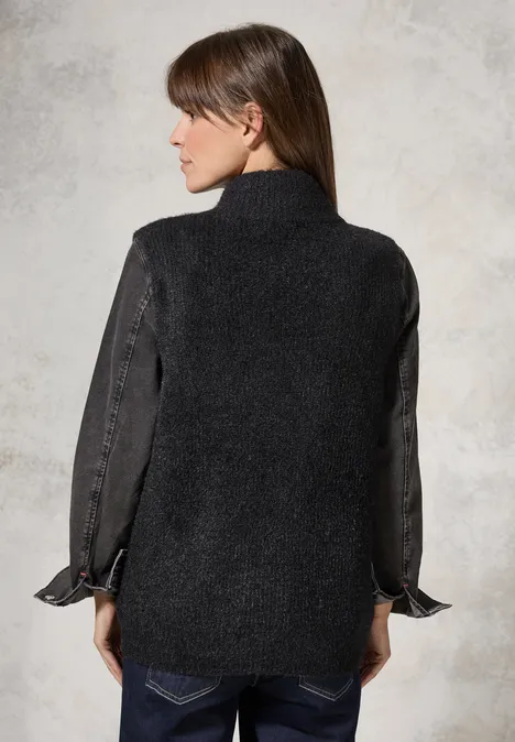 Federgarn Weste Black