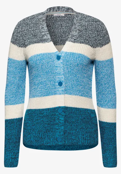 Mouliné-Cardigan celestial aqua blue