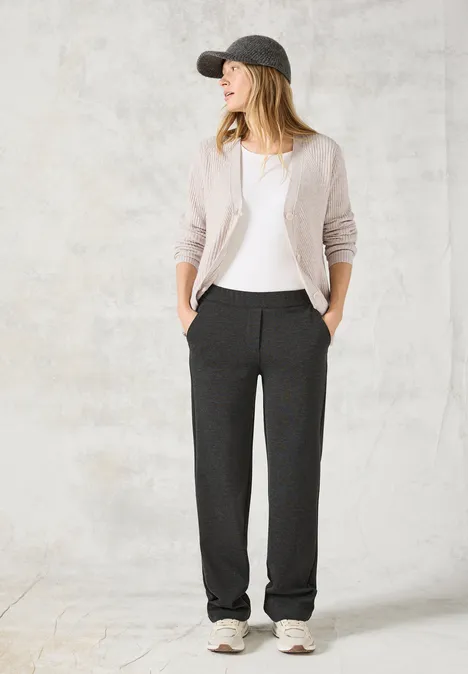 Cardigan mit Strickmuster alabaster beige melange