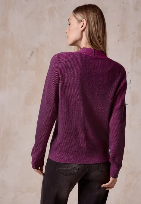 Cardigan mit Strickmuster beloved berry