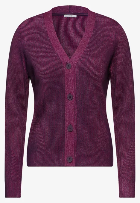 Cardigan mit Strickmuster beloved berry