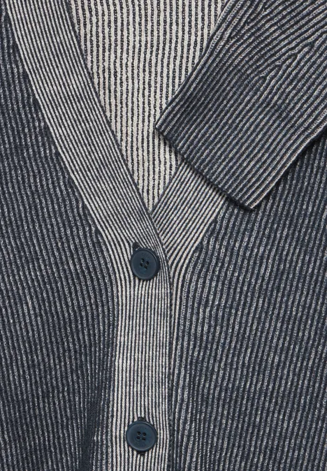 Cardigan mit Strickmuster deep petrol