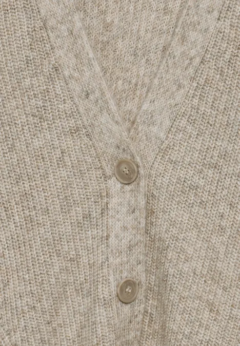 Vest in gemêleerde look alabaster beige melange Vest in gemêleerde look alabaster beige melange