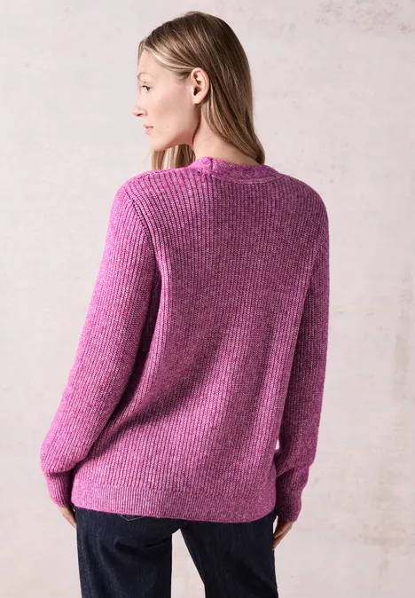 Cardigan im Melange-Look jewel pink
