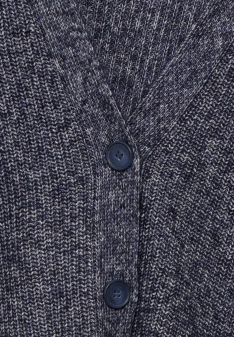 Cardigan im Melange-Look universal blue
