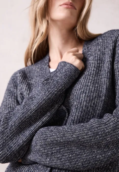 Cardigan im Melange-Look universal blue