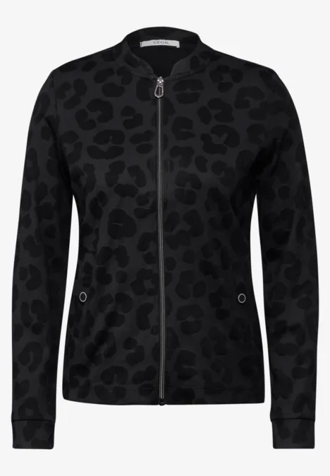 Leo-Jaquard-Jacke Black
