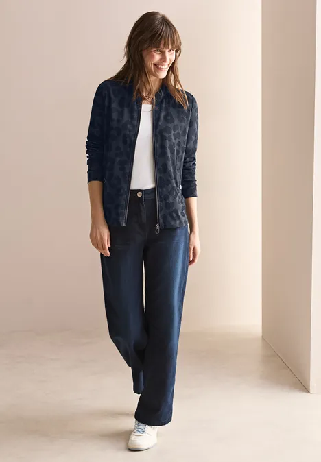Leo-Jaquard-Jacke universal blue