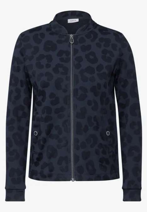 Leo-Jaquard-Jacke universal blue