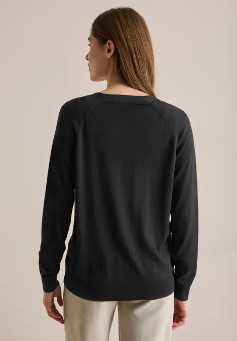 V-hals vest Black