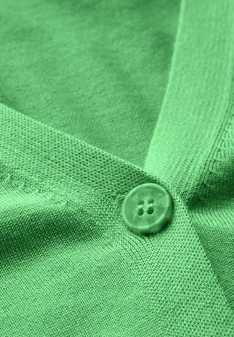 V-Neck Cardigan iced green
