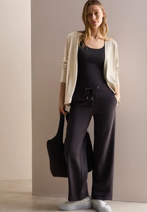 Offener Basic Cardigan desert beige melange