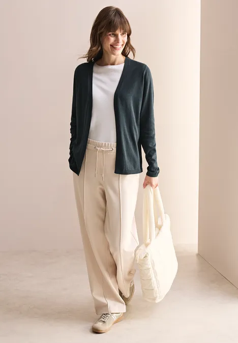 Cardigan ouvert basique slate khaki