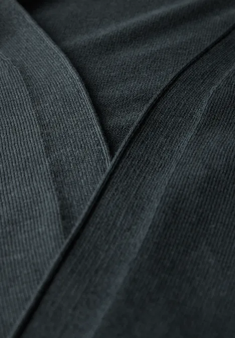 Cardigan ouvert basique slate khaki