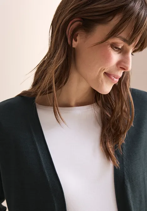 Cardigan ouvert basique slate khaki