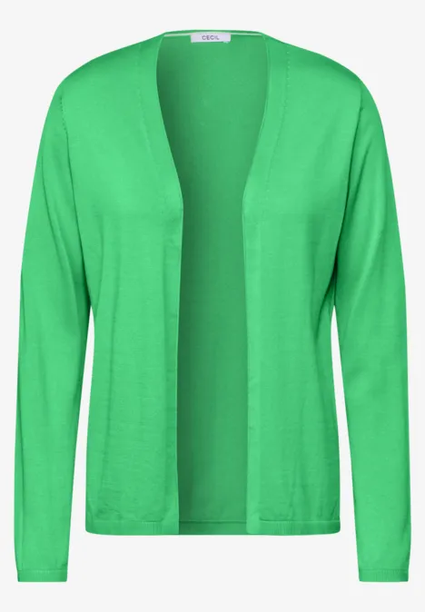 Offener Basic Cardigan iced green