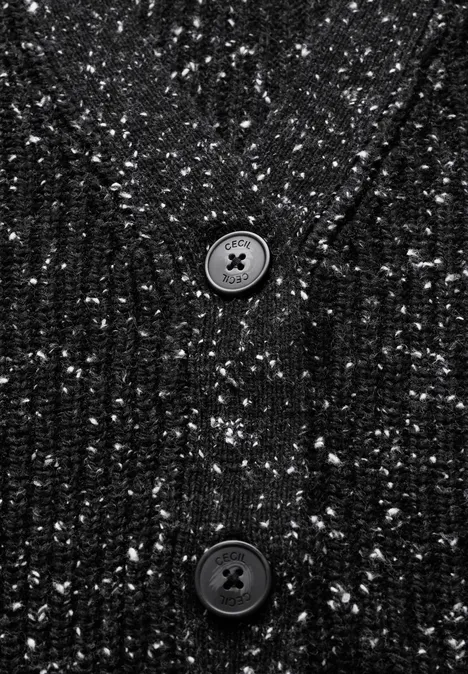 Cardigan mit V-Ausschnitt Black
