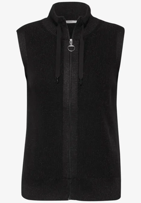 Weste mit Glitzer-Details black lurex