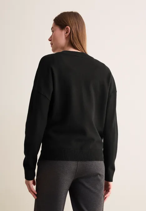 College Cardigan Black