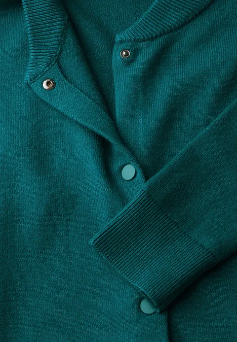College Cardigan petrol green