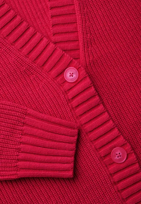 Cardigan mit Struktur granita red