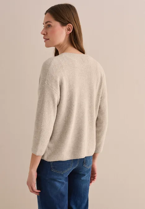 Kurzer Cardigan desert beige melange Kurzer Cardigan desert beige melange